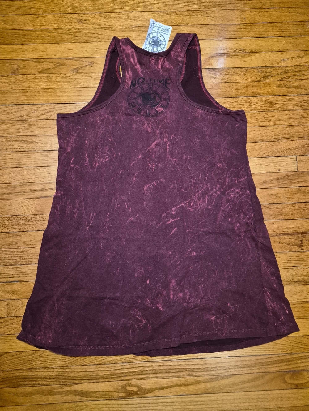 No Time 100% Cotton Skull Tank Top Y2K Size M - Picture 2 of 2